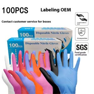 Disposable Nitrile Gloves Thickened Food Grade Waterproof