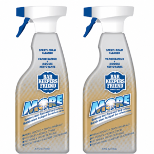 Bar Keepers Friend Spray + Foam — Multi-Surface Cleaner for Kitchen, Bathroom & Outdoor Use | Non-Abrasive Formula 2-Pack